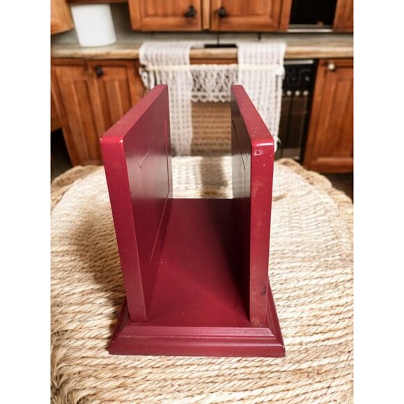 Vintage Wooden Provencal Napkin Holder With Rooster Design - Picture 3 of 7